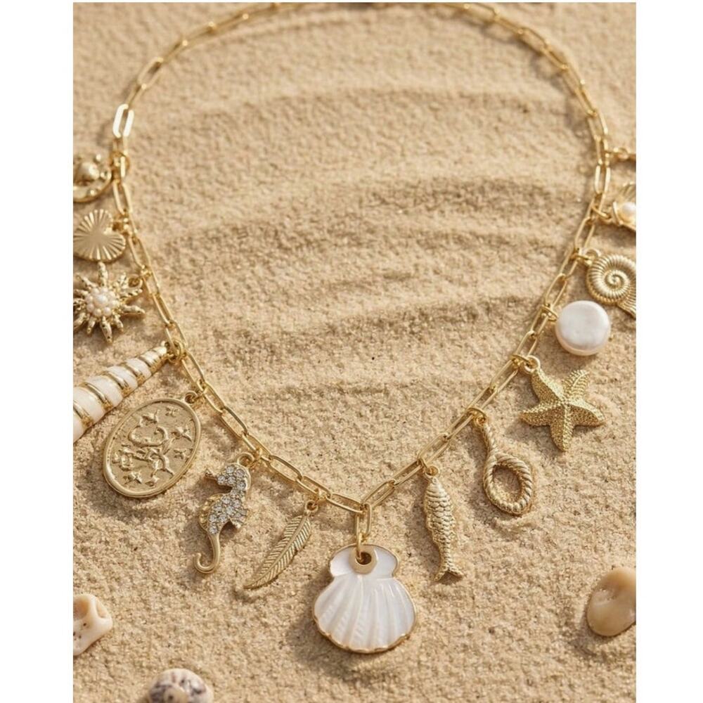 Beach Mode Sunset Treasure Charm Necklace